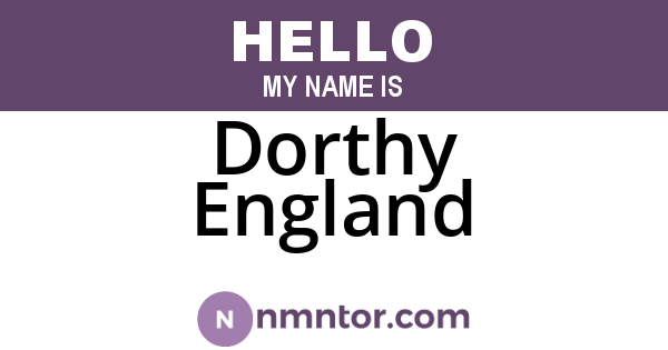 Dorthy England