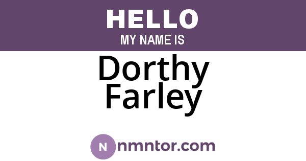Dorthy Farley