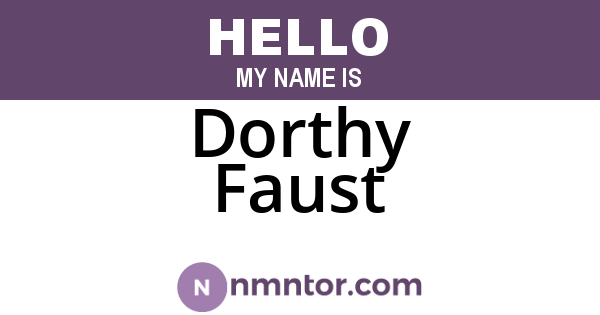 Dorthy Faust