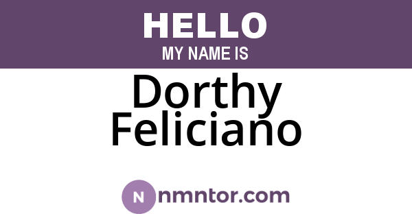 Dorthy Feliciano