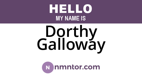 Dorthy Galloway