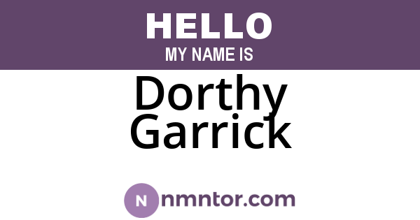 Dorthy Garrick
