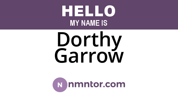 Dorthy Garrow