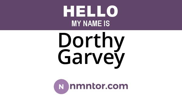 Dorthy Garvey