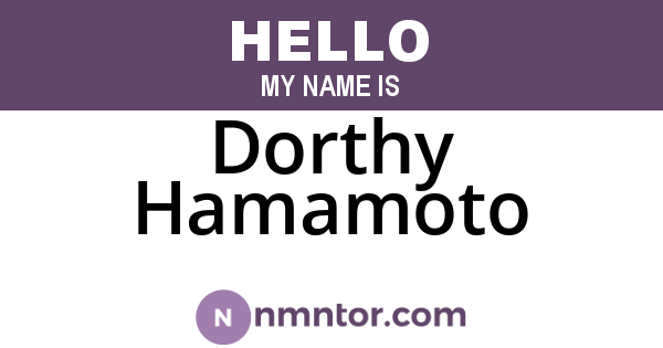 Dorthy Hamamoto