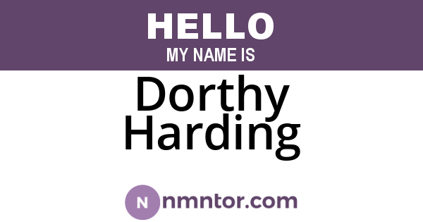 Dorthy Harding