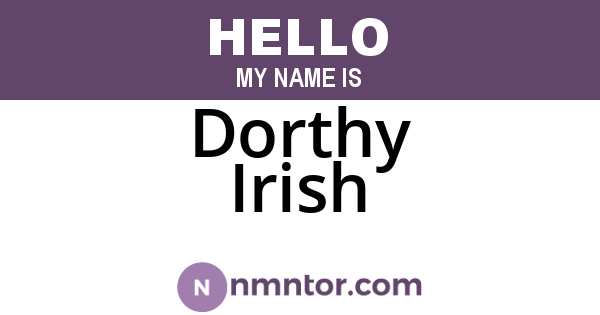 Dorthy Irish