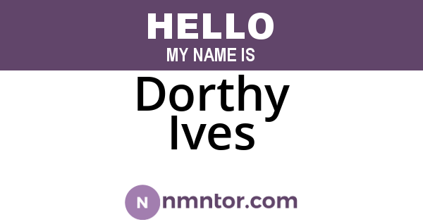 Dorthy Ives