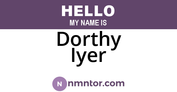 Dorthy Iyer