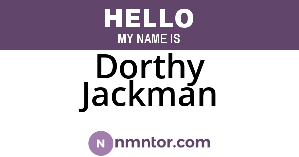 Dorthy Jackman