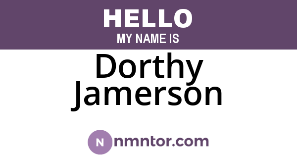 Dorthy Jamerson