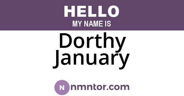 Dorthy January