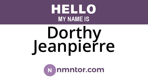Dorthy Jeanpierre