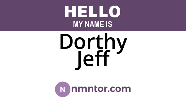 Dorthy Jeff