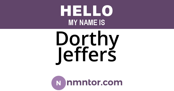 Dorthy Jeffers