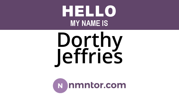 Dorthy Jeffries