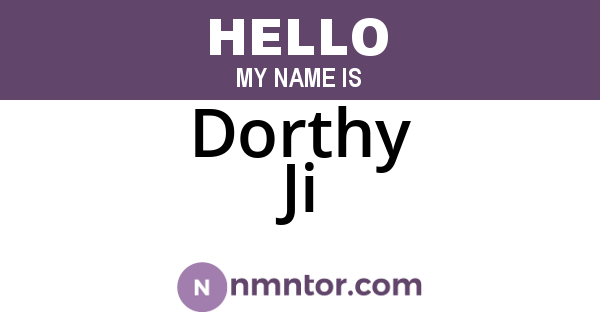 Dorthy Ji