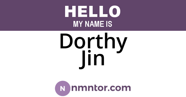 Dorthy Jin