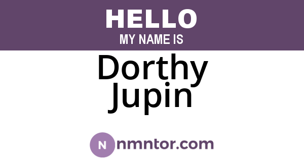 Dorthy Jupin