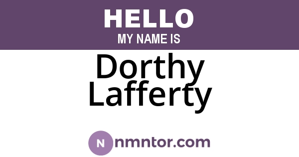 Dorthy Lafferty