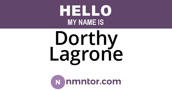 Dorthy Lagrone