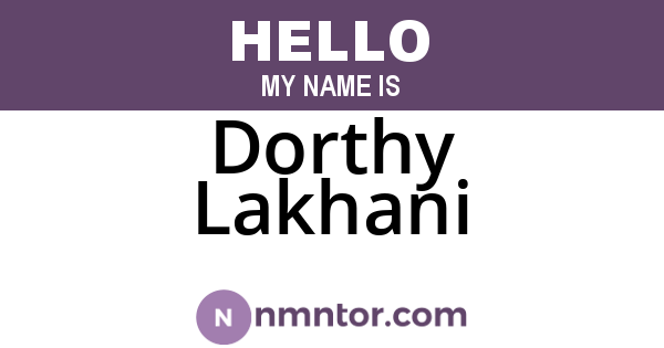 Dorthy Lakhani