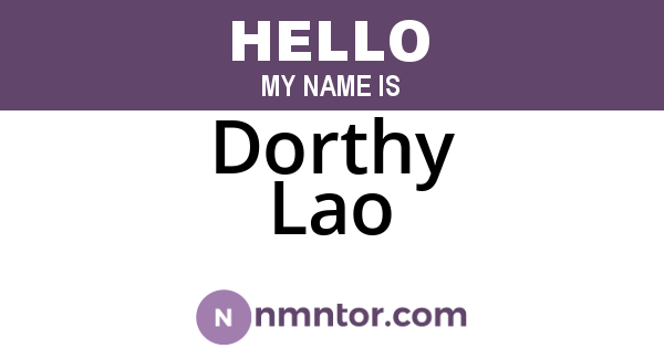 Dorthy Lao