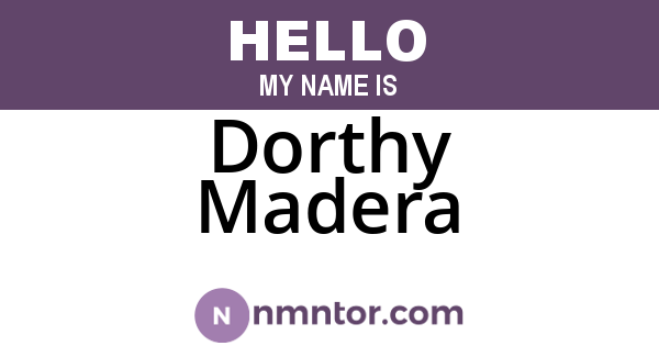 Dorthy Madera