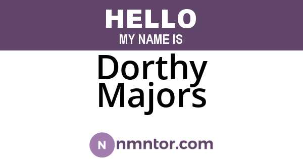 Dorthy Majors
