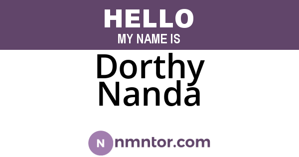 Dorthy Nanda