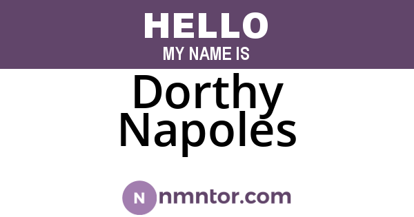 Dorthy Napoles