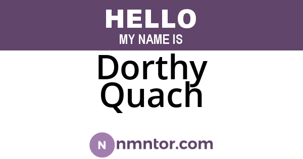 Dorthy Quach