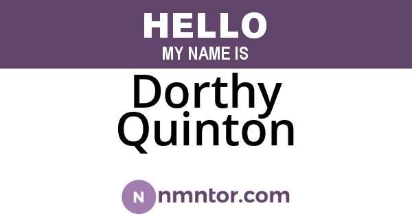 Dorthy Quinton