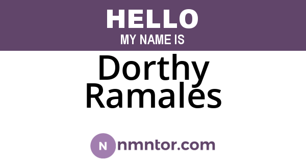 Dorthy Ramales