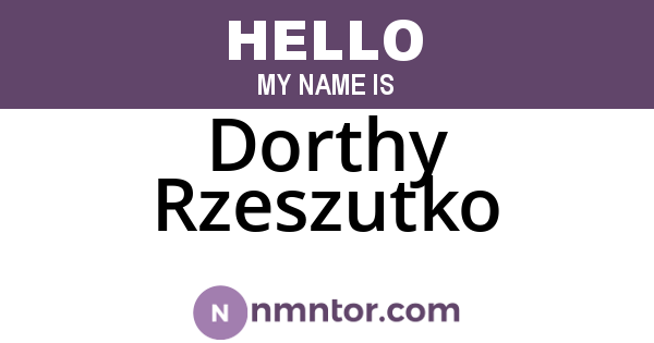 Dorthy Rzeszutko