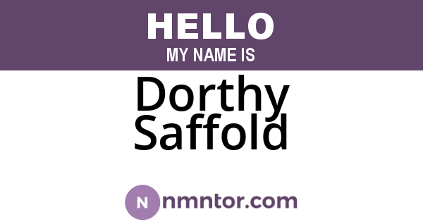 Dorthy Saffold