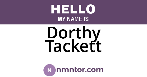 Dorthy Tackett