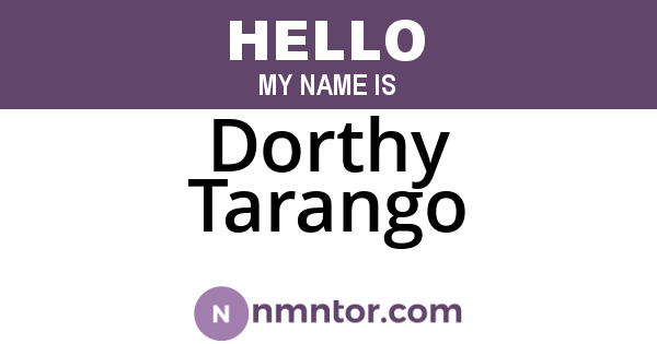Dorthy Tarango