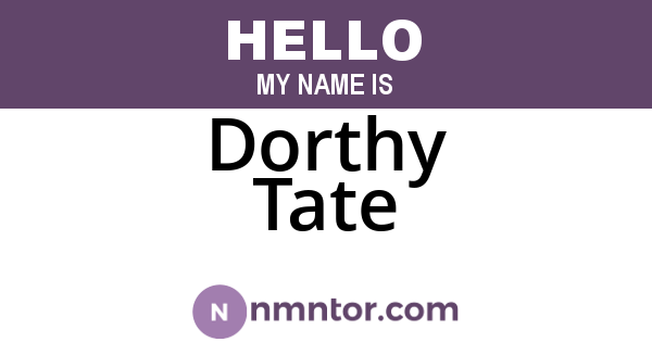 Dorthy Tate