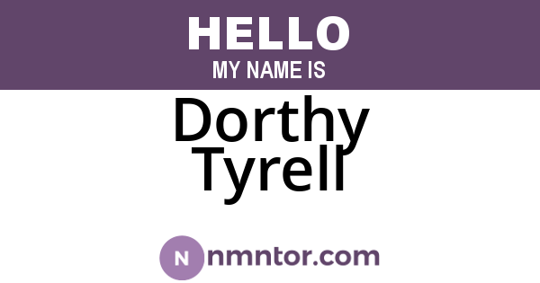 Dorthy Tyrell