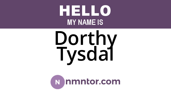 Dorthy Tysdal