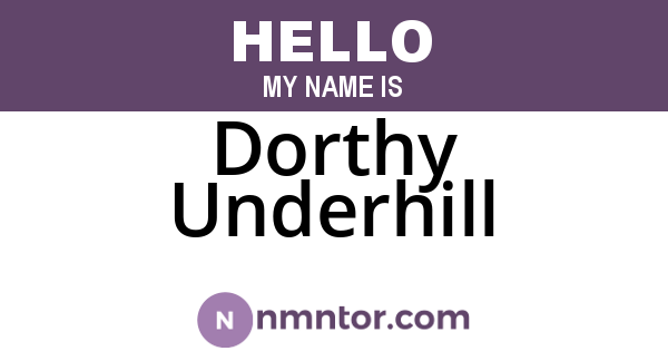 Dorthy Underhill
