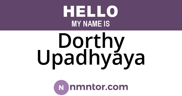 Dorthy Upadhyaya
