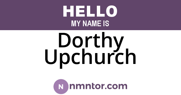 Dorthy Upchurch