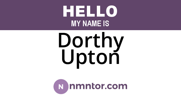 Dorthy Upton