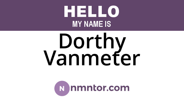 Dorthy Vanmeter