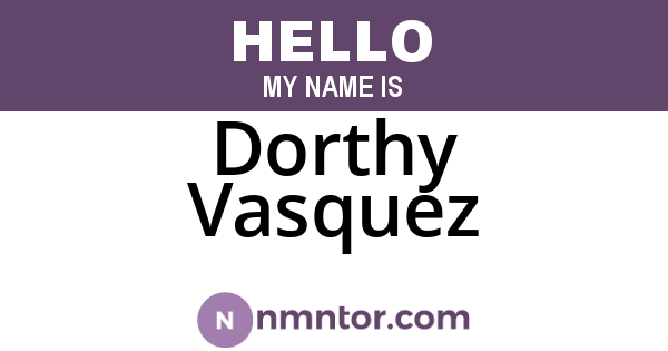 Dorthy Vasquez