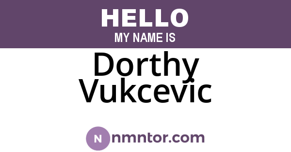 Dorthy Vukcevic