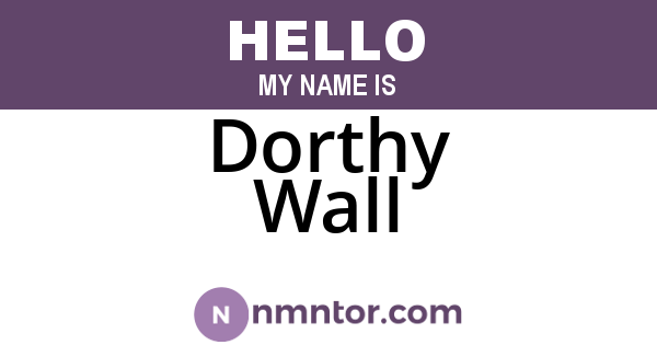 Dorthy Wall