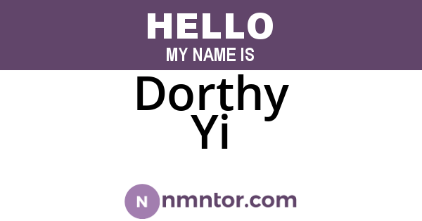 Dorthy Yi